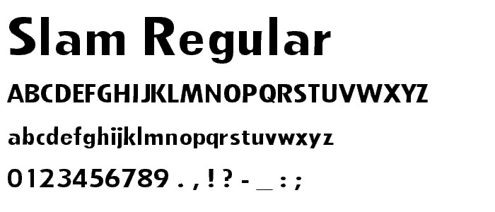 SLAM Regular font
